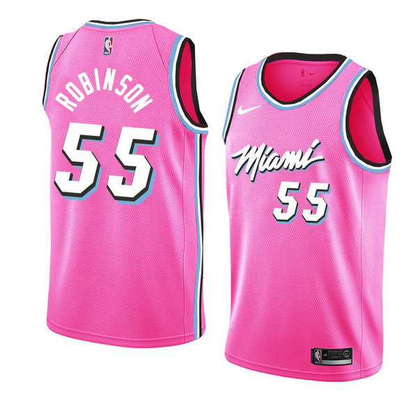 Camiseta baloncesto Duncan Robinson 55 Earned 2018-19 Rosa Miami Heat Hombre