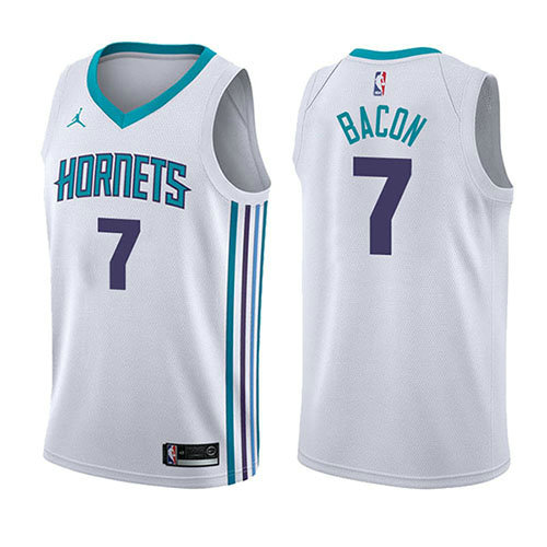 Camiseta baloncesto Dwayne Bacon 7 Association 2017-18 Blanco Charlotte Hornets Hombre