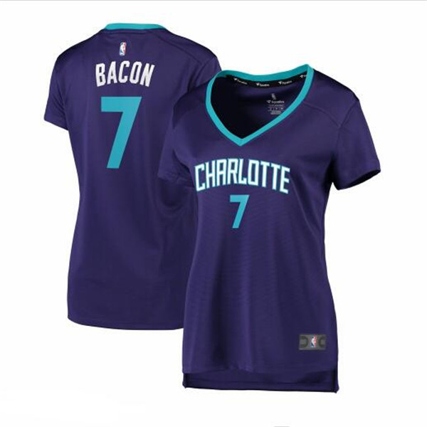 Camiseta baloncesto Dwayne Bacon 7 statement edition Púrpura Charlotte Hornets Mujer