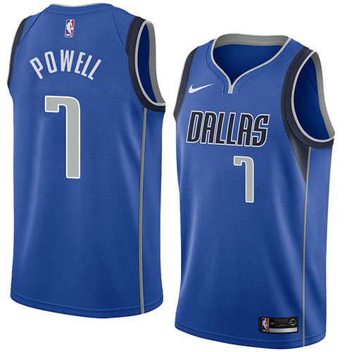 Camiseta baloncesto Dwight Powell 7 Icon 2018 Azul Dallas Mavericks Hombre