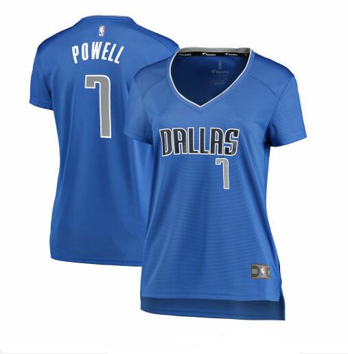 Camiseta baloncesto Dwight Powell 7 icon edition Azul Dallas Mavericks Mujer
