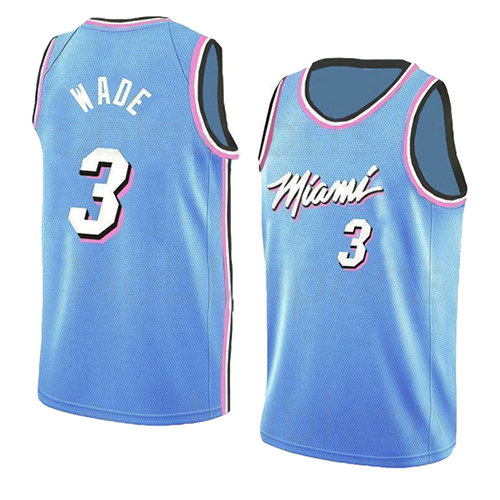 Camiseta baloncesto Dwyane Wade 3 Earned 2018-19 Azul Miami Heat Hombre