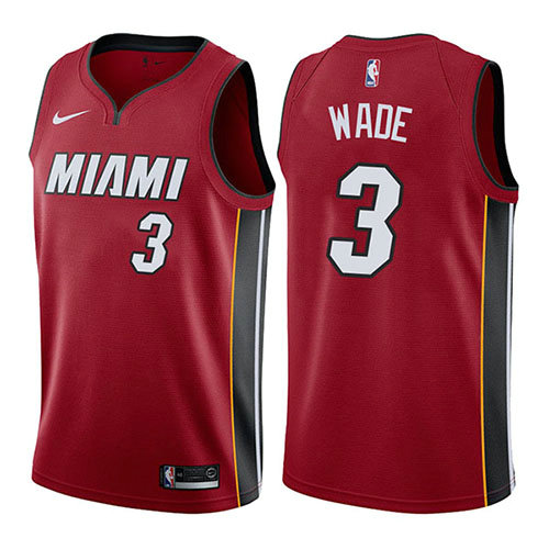 Camiseta baloncesto Dwyane Wade 3 Statement 2017-18 Rojo Miami Heat Hombre