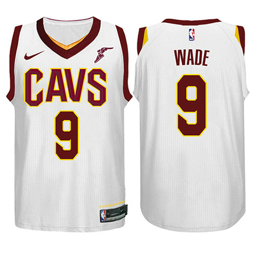 Camiseta baloncesto Dwyane Wade 9 Association Goodyear 2017-18 Blanco Cleveland Cavaliers Nino