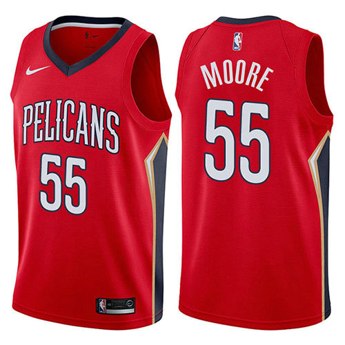 Camiseta baloncesto E'twaun Moore 55 Statement 2017-18 Rojo New Orleans Pelicans Hombre
