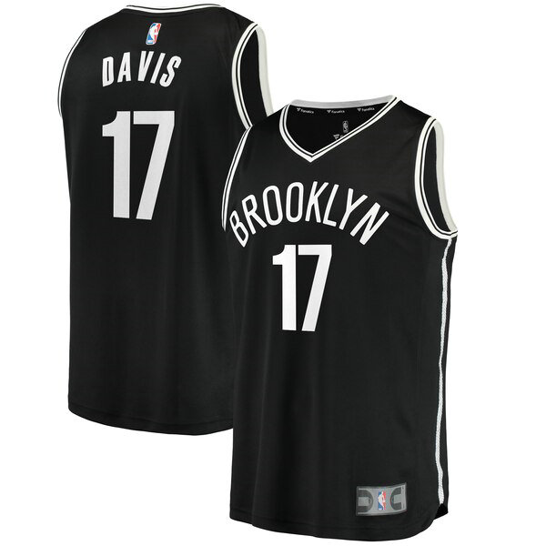 Camiseta baloncesto Ed Davis 17 2019 Negro Brooklyn Nets Hombre