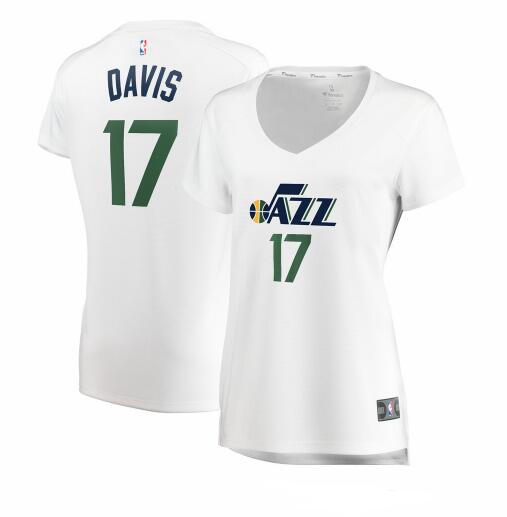 Camiseta baloncesto Ed Davis 17 association edition Blanco Utah Jazz Mujer
