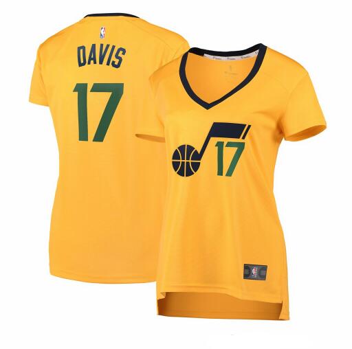 Camiseta baloncesto Ed Davis 17 statement edition Amarillo Utah Jazz Mujer