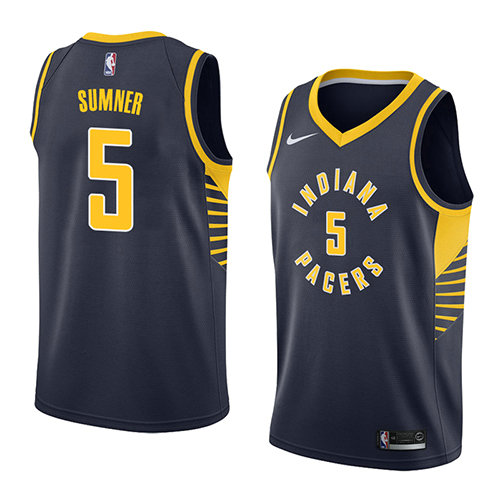 Camiseta baloncesto Edmond Sumner 5 Icon 2018 Azul Indiana Pacers Hombre