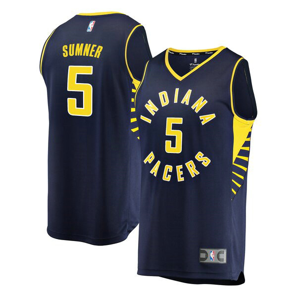 Camiseta baloncesto Edmond Sumner 5 Icon Edition Armada Indiana Pacers Hombre