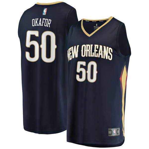 Camiseta baloncesto Emeka Okafor 50 Icon Edition Armada New Orleans Pelicans Hombre