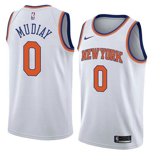 Camiseta baloncesto Emmanuel Mudiay 0 Association 2018 Blanco New York Knicks Hombre