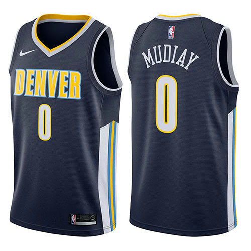 Camiseta baloncesto Emmanuel Mudiay 0 Icon 2017-18 Azul Denver Nuggets Hombre