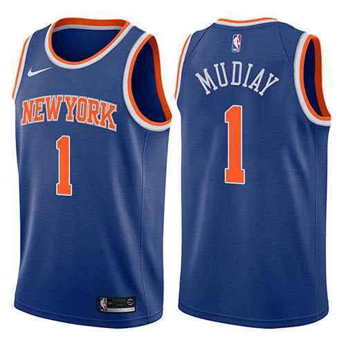 Camiseta baloncesto Emmanuel Mudiay 1 Icon 2017-18 Azul New York Knicks Hombre