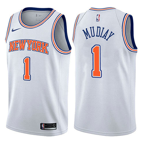 Camiseta baloncesto Emmanuel Mudiay 1 Statement 2017-18 Blanco New York Knicks Hombre