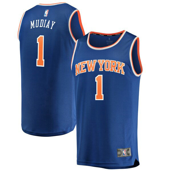 Camiseta baloncesto Emmanuel Mudiay 1 icon edition Azul New York Knicks Hombre