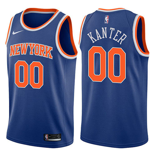 Camiseta baloncesto Enes Kanter 0 Icon 2017-18 Azul New York Knicks Hombre