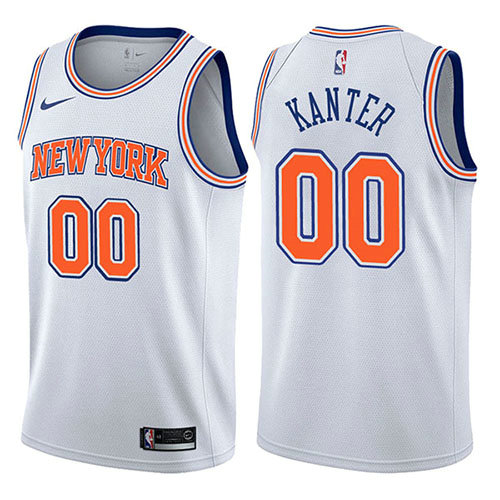 Camiseta baloncesto Enes Kanter 0 Statement 2017-18 Blanco New York Knicks Hombre