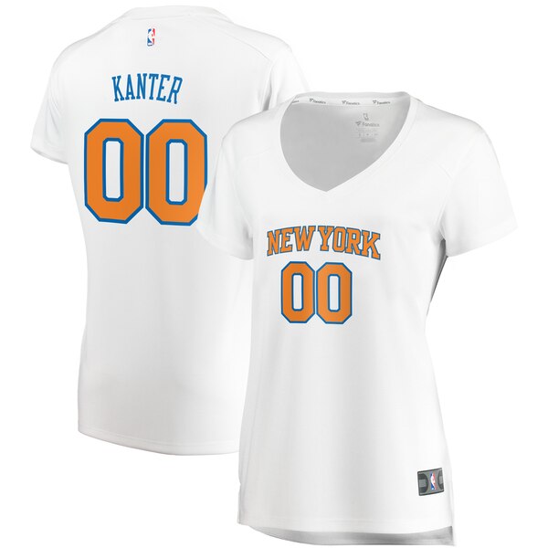Camiseta baloncesto Enes Kanter 0 association edition Blanco New York Knicks Mujer