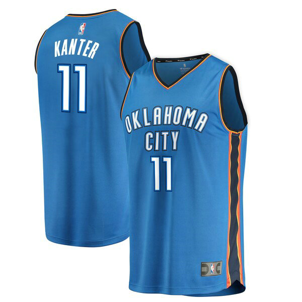 Camiseta baloncesto Enes Kanter 11 Icon Edition Azul Oklahoma City Thunder Hombre
