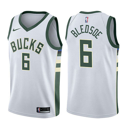 Camiseta baloncesto Eric Bledsoe 6 Association 2017-18 Blanco Milwaukee Bucks Hombre