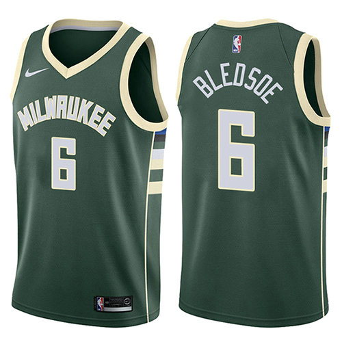 Camiseta baloncesto Eric Bledsoe 6 Icon 2017-18 Verde Milwaukee Bucks Hombre