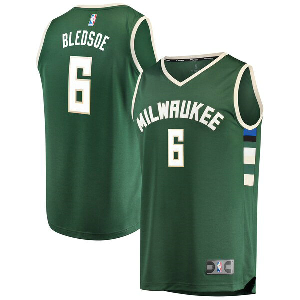 Camiseta baloncesto Eric Bledsoe 6 Icon Edition Verde Milwaukee Bucks Hombre