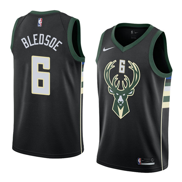 Camiseta baloncesto Eric Bledsoe 6 Statement 2018 Negro Milwaukee Bucks Hombre