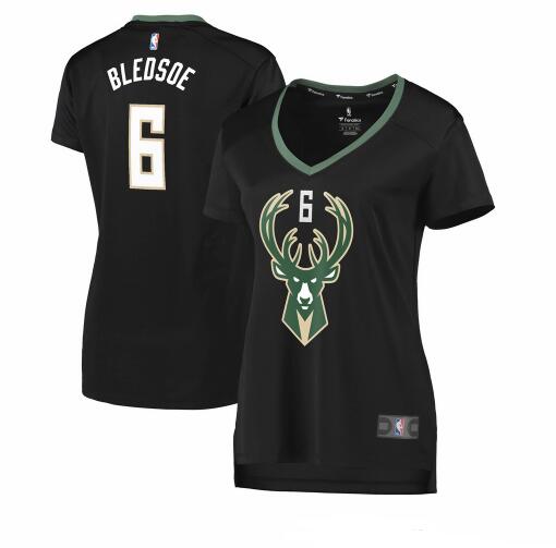 Camiseta baloncesto Eric Bledsoe 6 statement edition Negro Milwaukee Bucks Mujer