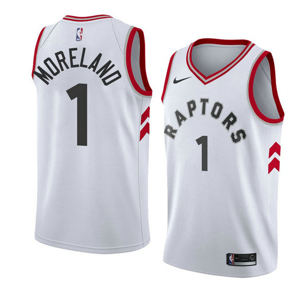 Camiseta baloncesto Eric Moreland 1 Association 2018 Blanco Toronto Raptors Hombre