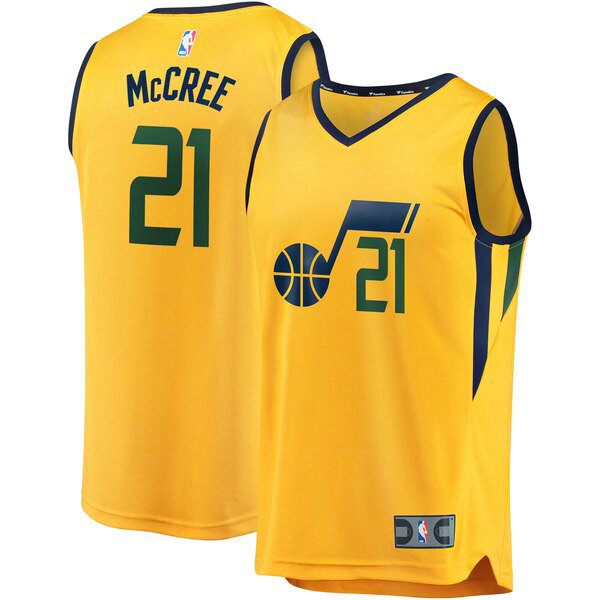 Camiseta baloncesto Erik McCree 21 Statement Edition Amarillo Utah Jazz Hombre