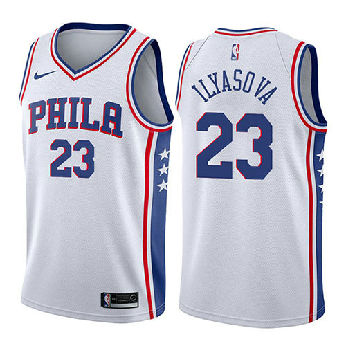 Camiseta baloncesto Ersan Ilyasova 23 Association 2017-18 Blanco Philadelphia 76ers Hombre