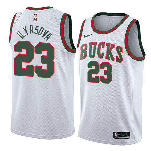 Camiseta baloncesto Ersan Ilyasova 23 Classic 2018 Blanco Milwaukee Bucks Hombre