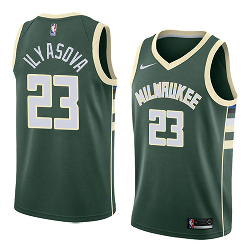 Camiseta baloncesto Ersan Ilyasova 23 Icon 2018 Verde Milwaukee Bucks Hombre