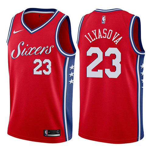 Camiseta baloncesto Ersan Ilyasova 23 Statement 2017-18 Rojo Philadelphia 76ers Hombre