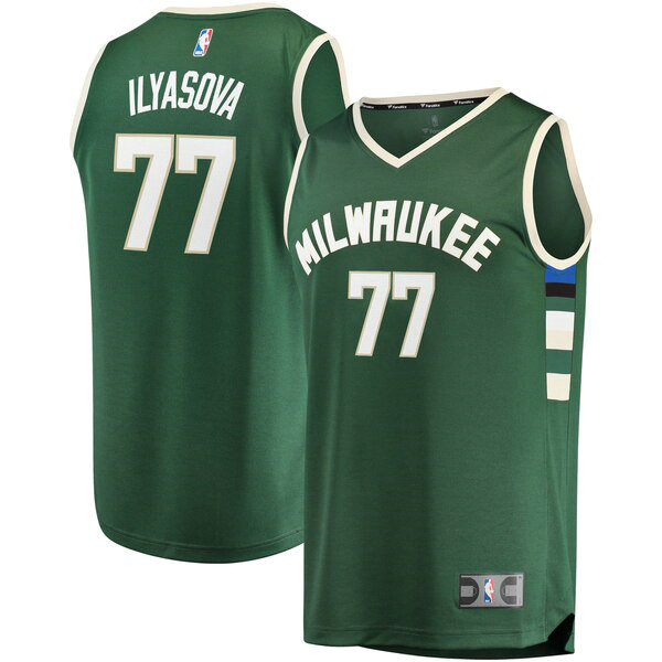 Camiseta baloncesto Ersan Ilyasova 77 Icon Edition Verde Milwaukee Bucks Hombre