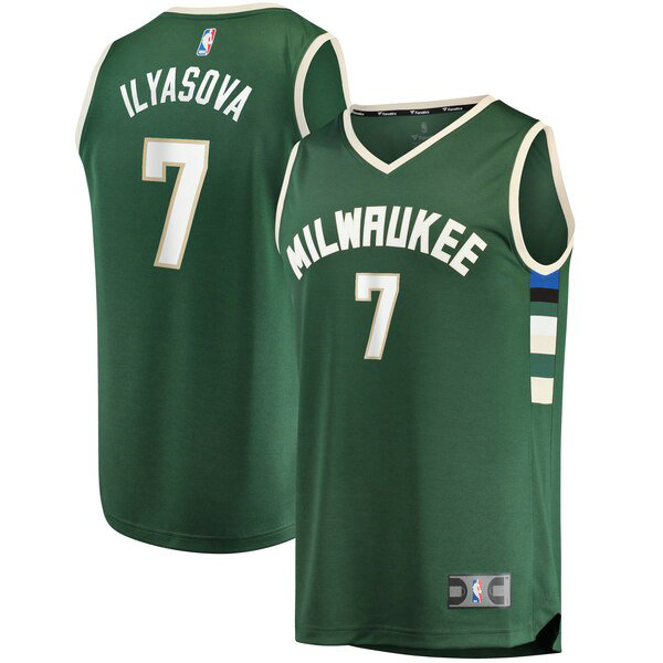 Camiseta baloncesto Ersan Ilyasova 7 Icon Edition Verde Milwaukee Bucks Nino