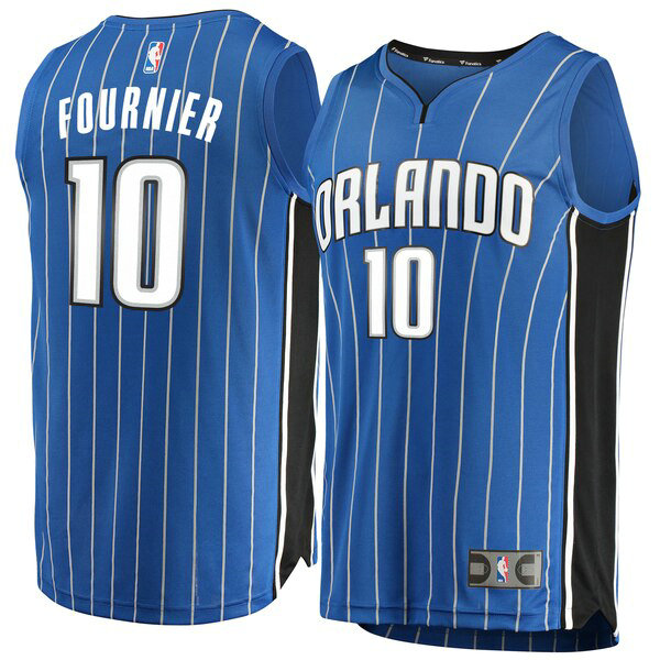 Camiseta baloncesto Evan Fournier 10 Icon Edition Azul Orlando Magic Hombre