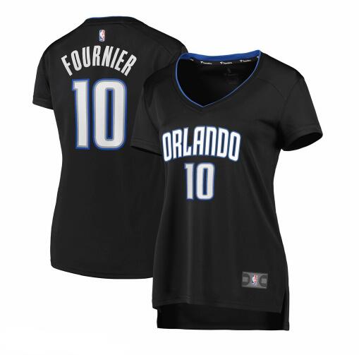 Camiseta baloncesto Evan Fournier 10 icon edition Negro Orlando Magic Mujer