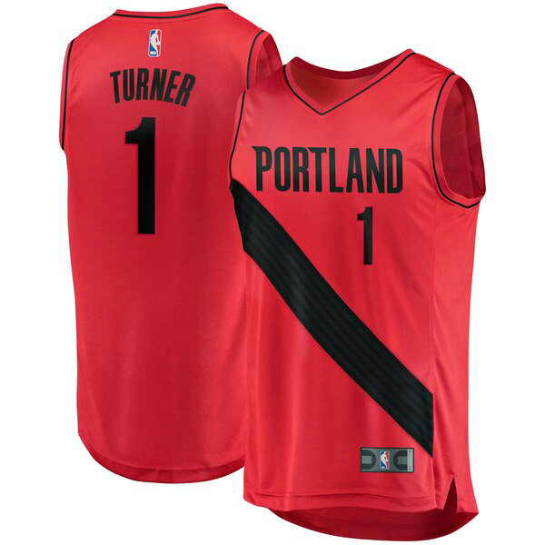 Camiseta baloncesto Evan Turner 1 Statement Edition Rojo Portland Trail Blazers Hombre