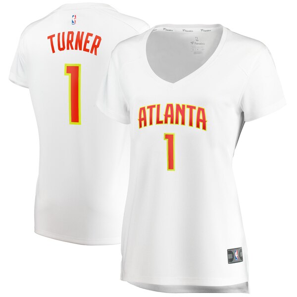 Camiseta baloncesto Evan Turner 1 association edition Blanco Atlanta Hawks Mujer
