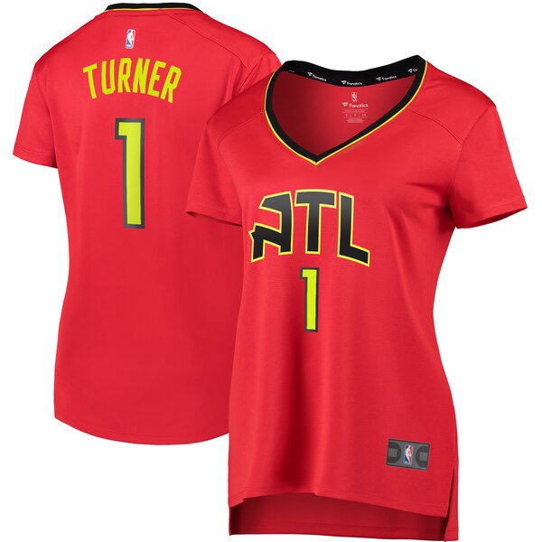 Camiseta baloncesto Evan Turner 1 statement edition Rojo Atlanta Hawks Mujer