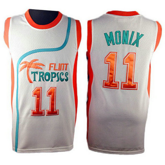 Camiseta baloncesto Flint Tropics Ed Monix 11 Blanca
