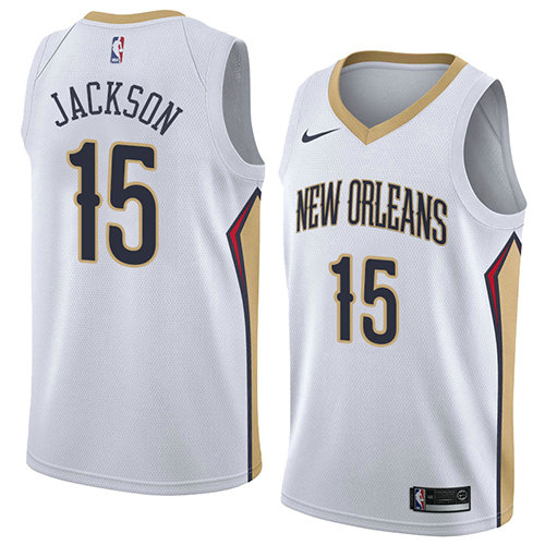 Camiseta baloncesto Frank Jackson 15 Association 2018 Blanco New Orleans Pelicans Hombre