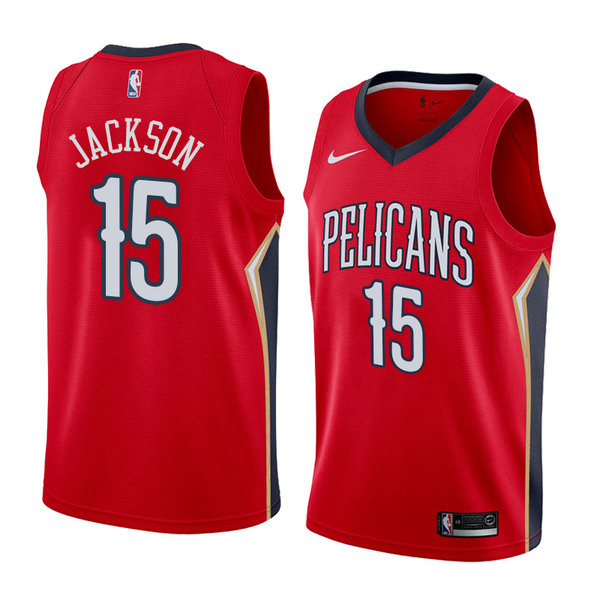 Camiseta baloncesto Frank Jackson 15 Statement 2018 Rojo New Orleans Pelicans Hombre