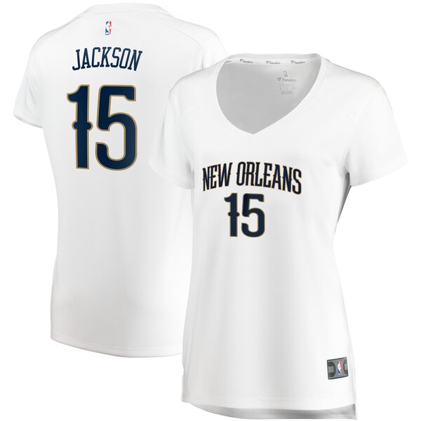 Camiseta baloncesto Frank Jackson 15 association edition Blanco New Orleans Pelicans Mujer
