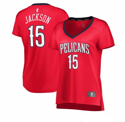 Camiseta baloncesto Frank Jackson 15 statement edition Rojo New Orleans Pelicans Mujer