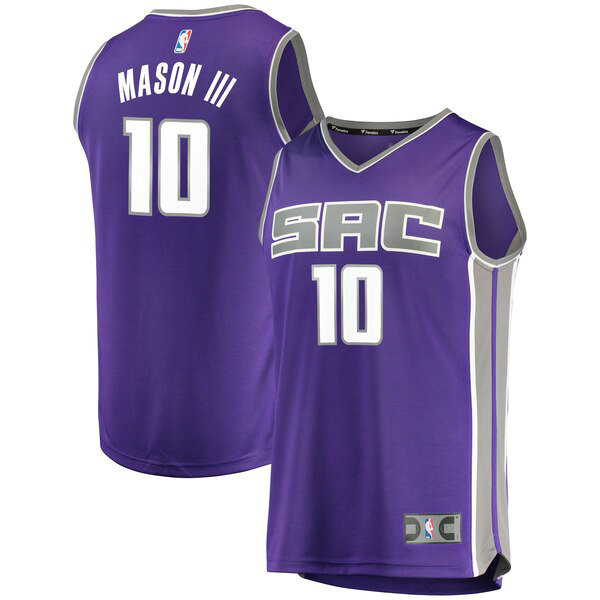 Camiseta baloncesto Frank Mason III 10 Road Replica Player Púrpura Sacramento Kings Hombre