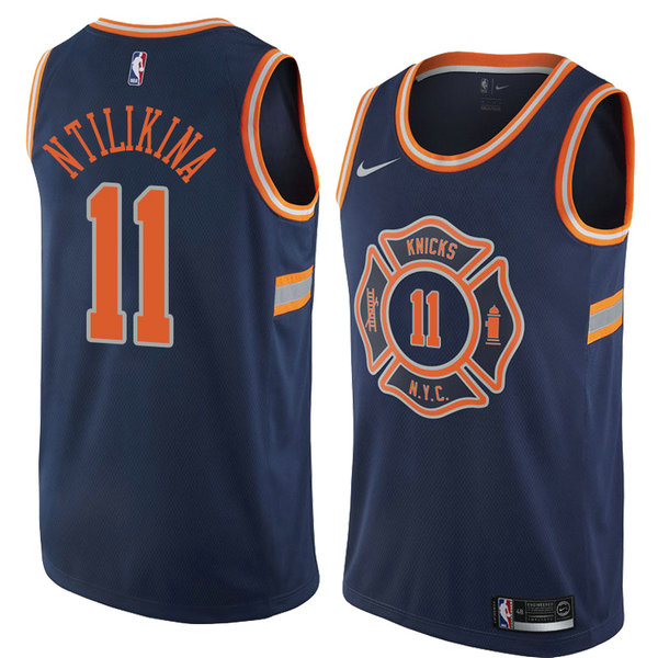 Camiseta baloncesto Frank Ntilikina 11 Ciudad 2018 Azul New York Knicks Hombre