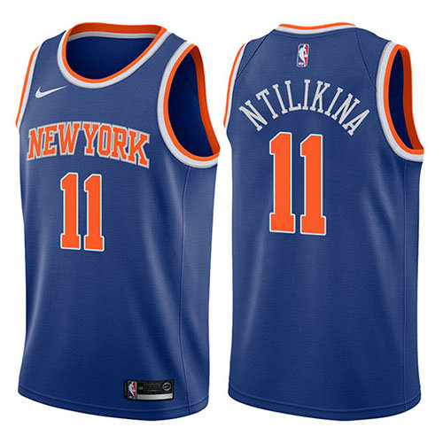 Camiseta baloncesto Frank Ntilikina 11 Icon 2017-18 Azul New York Knicks Hombre